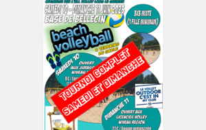 Beach Volley J-9H...TOURNOI COMPLET